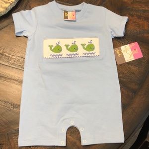 Baby boy’s Smocked shortall